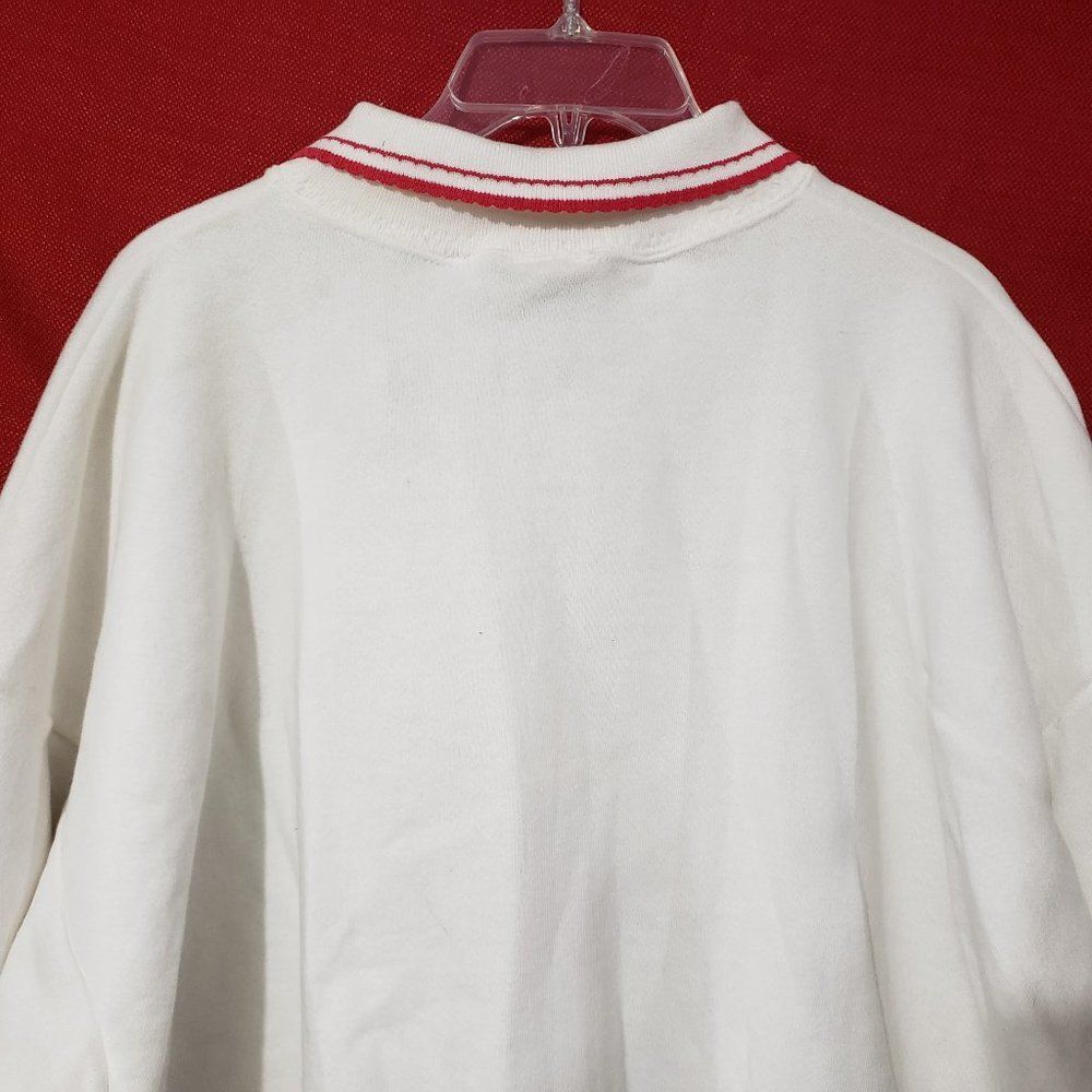 New Vtg Valorie Sockwell Christmas Naughty Or Nice White Sweater 2X USA Made - Picture 8 of 14